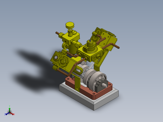 V型双作用蒸汽机v-shaped-double-acting-steam-模型格式为 sw正等轴测缩略图
