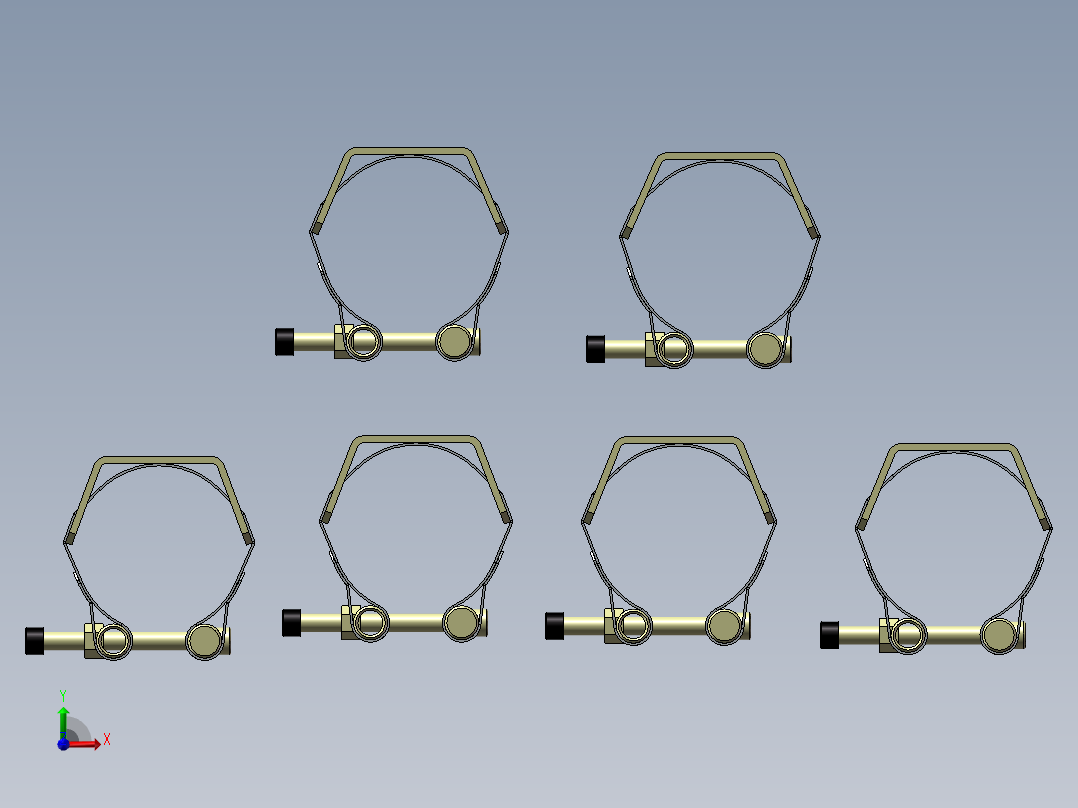 6款HRGPS 0 A 73-78卡箍模型前视图