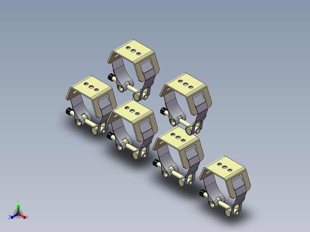 6款HRGPS 0 A 73-78卡箍模型正等轴测图