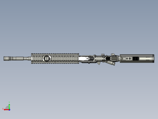 手枪左轮冲锋枪老式狙击步枪设计3D图纸piston-m4-carbine STP后视缩略图