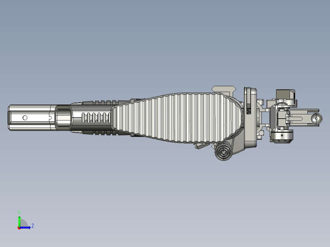 手枪左轮冲锋枪老式狙击步枪设计3D图纸piston-m4-carbine STP左视图