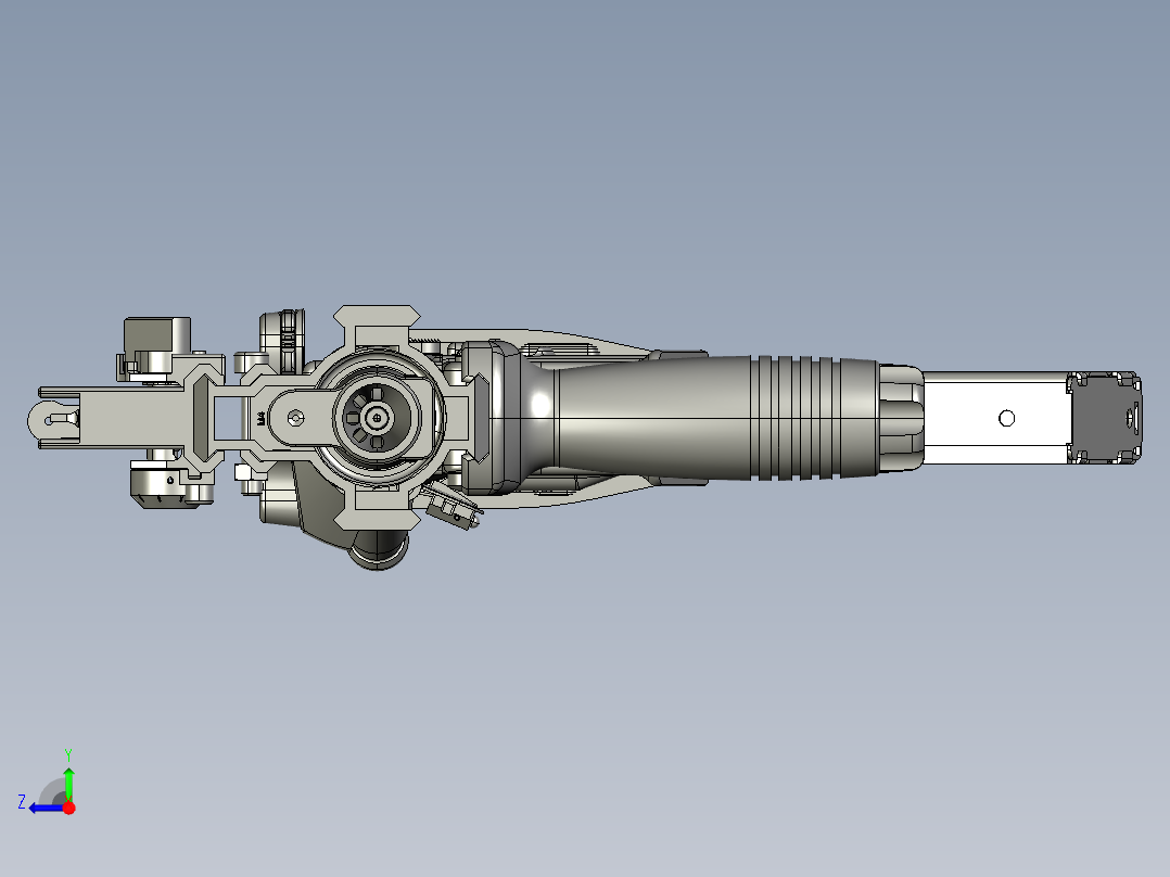 手枪左轮冲锋枪老式狙击步枪设计3D图纸piston-m4-carbine STP右视图