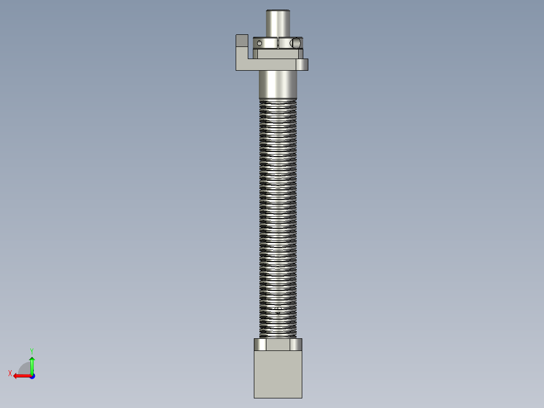 布料压紧机构装配体后视图