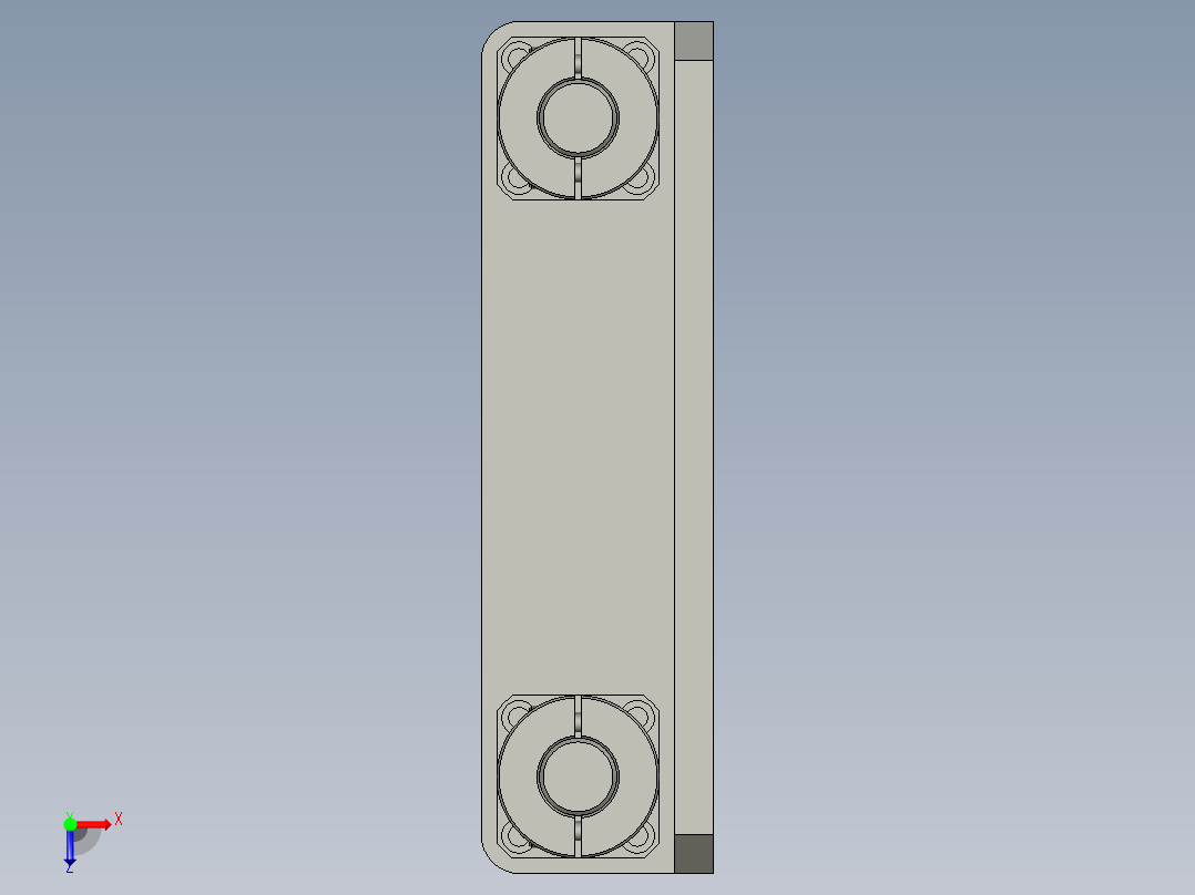 布料压紧机构装配体俯视图