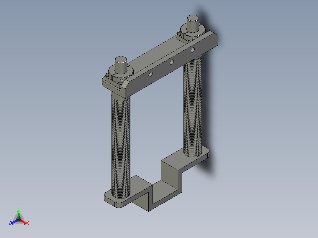 布料压紧机构装配体正等轴测图