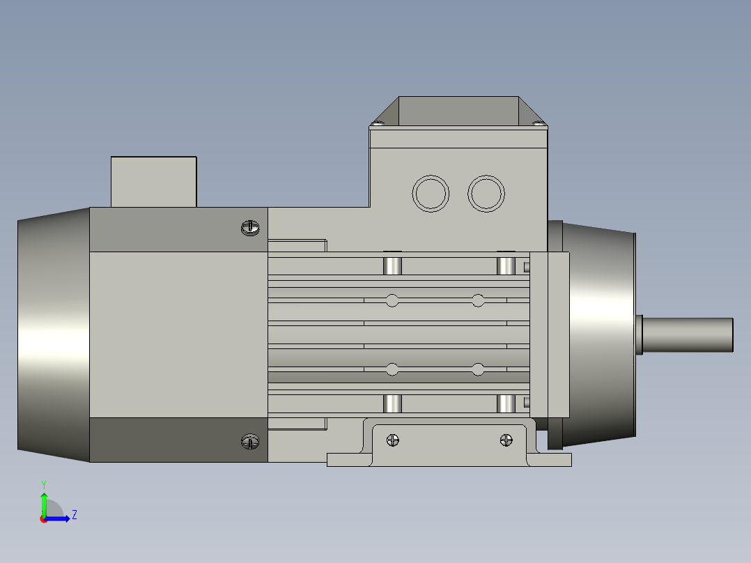 IMB3H160-180变频电机YVF2-160L-4-B3左视图