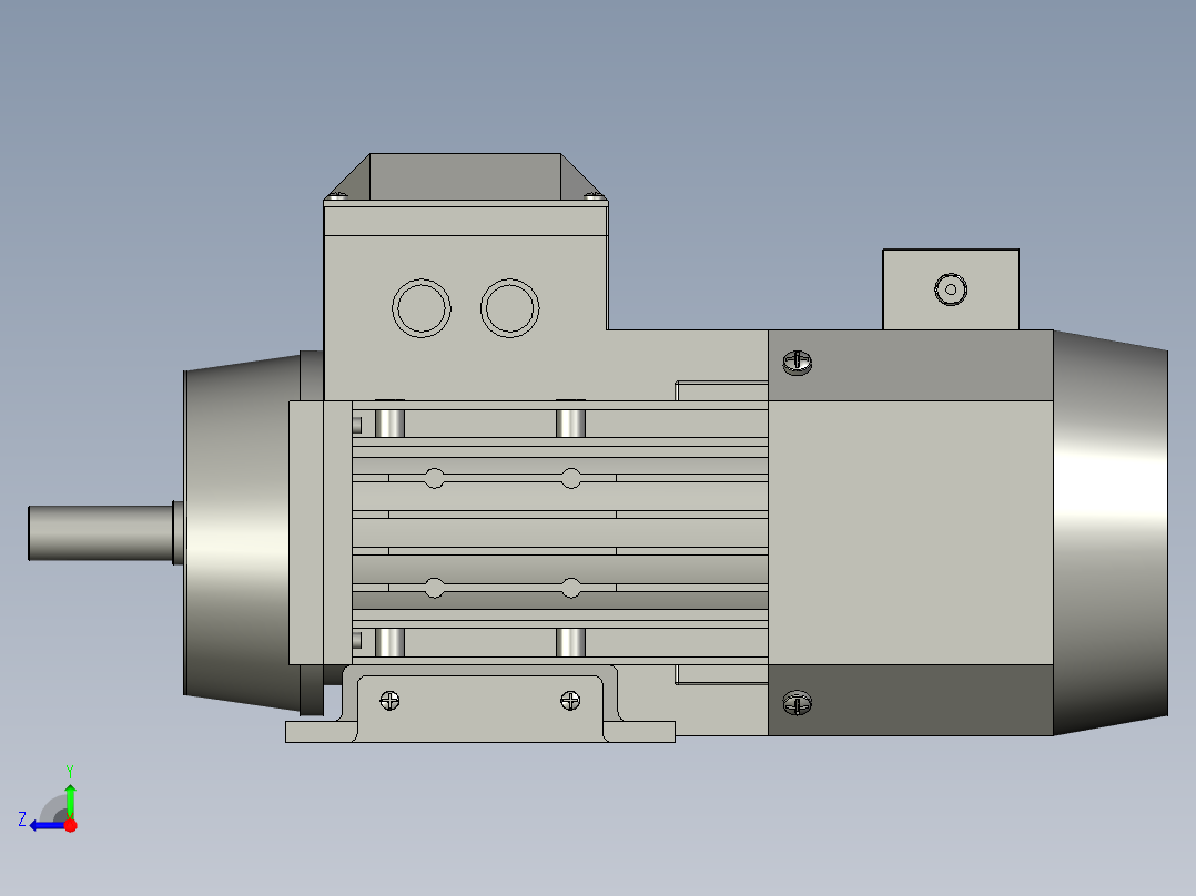 IMB3H160-180变频电机YVF2-160L-4-B3右视图