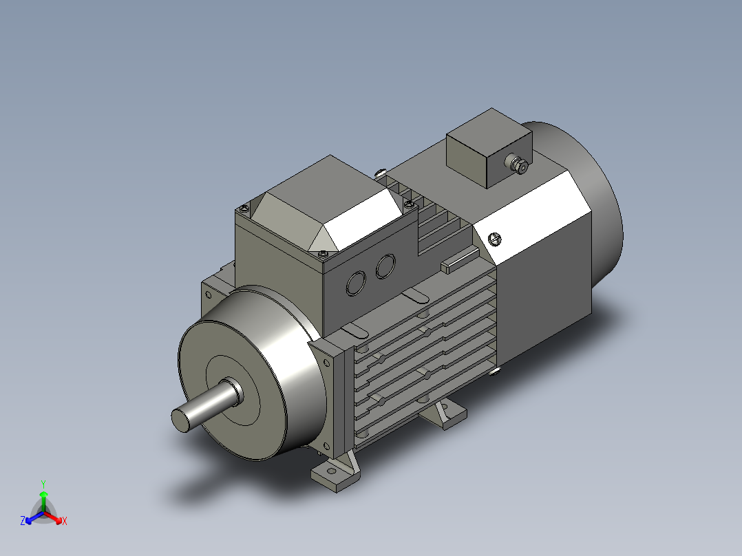 IMB3H160-180变频电机YVF2-160L-4-B3正等轴测图