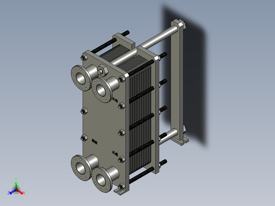 BR型板式换热器正等轴测图