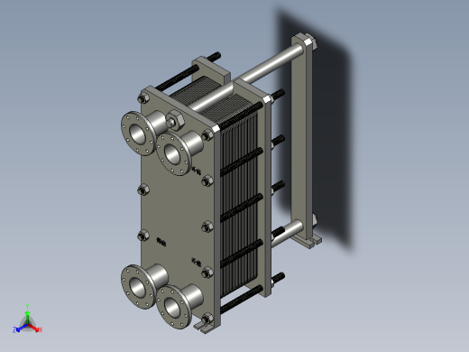 BR型板式换热器正等轴测缩略图