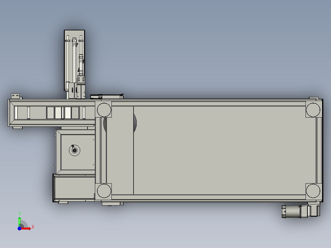 LXYC-BOSS040000收料输送组件前视图