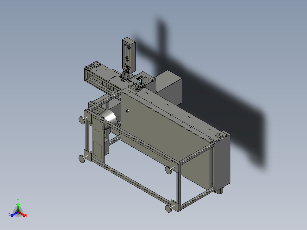 LXYC-BOSS040000收料输送组件正等轴测图