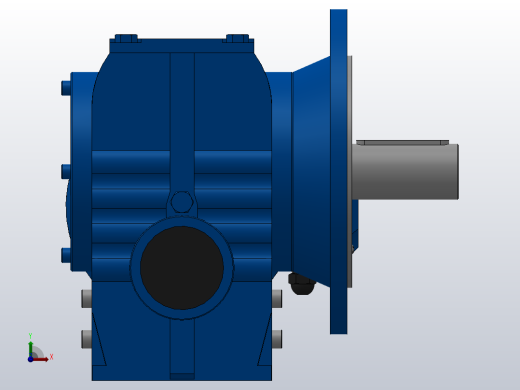 SF87法兰轴伸式安装斜齿-蜗轮蜗杆减速机SF87-YV4-4P-43.13-M1-0°-B前视缩略图