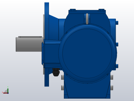 SF87法兰轴伸式安装斜齿-蜗轮蜗杆减速机SF87-YV4-4P-43.13-M1-0°-B后视缩略图