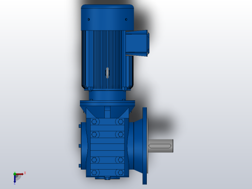 SF87法兰轴伸式安装斜齿-蜗轮蜗杆减速机SF87-YV4-4P-43.13-M1-0°-B俯视缩略图