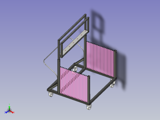 玻璃运输小车正等轴测缩略图