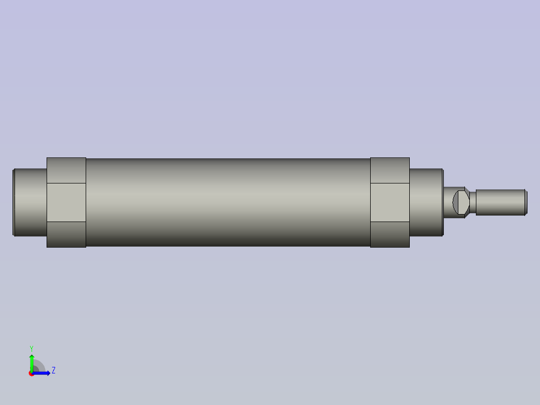 贴片电池标签背胶机设计-气缸CM2B32-75左视图