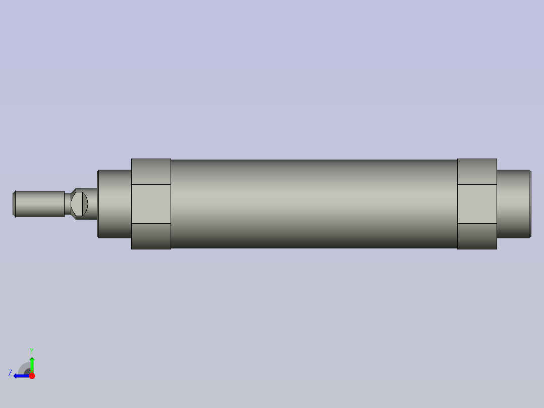 贴片电池标签背胶机设计-气缸CM2B32-75右视图