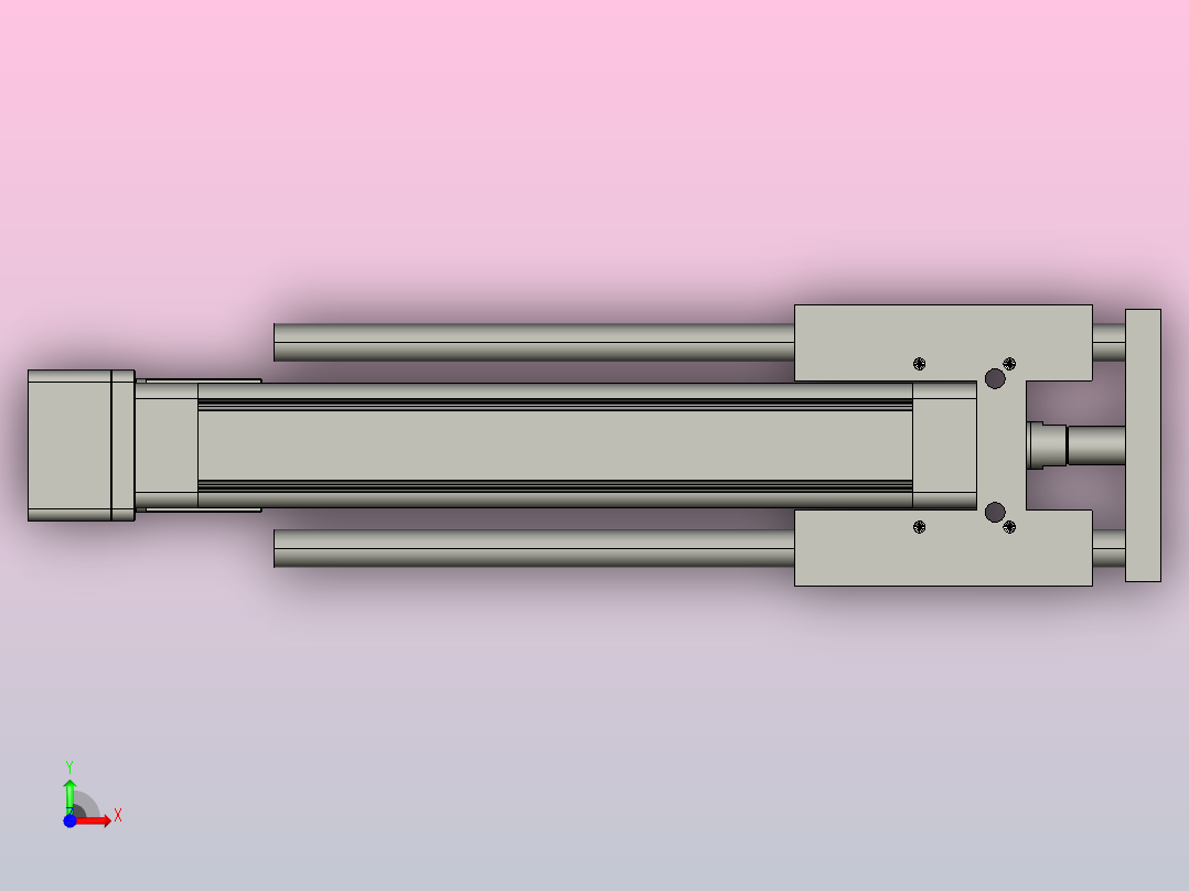 RKD40-200-P-DX-57步进-B3折返电动缸前视图