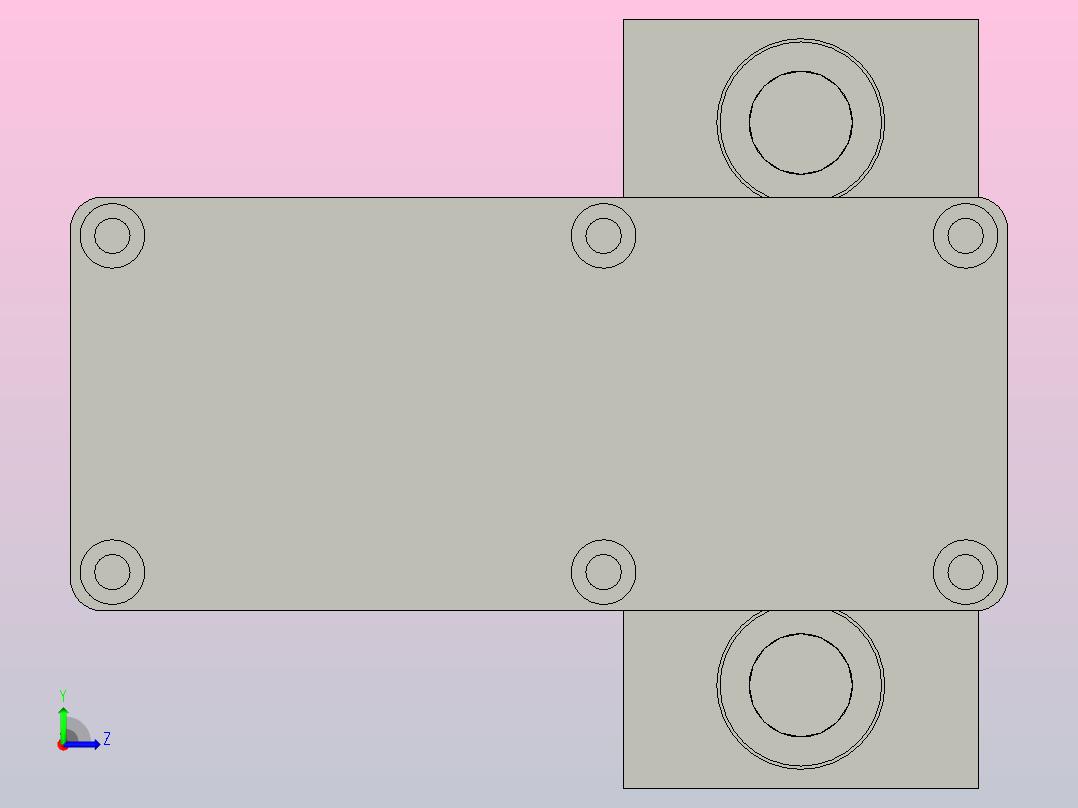 RKD40-200-P-DX-57步进-B3折返电动缸左视图