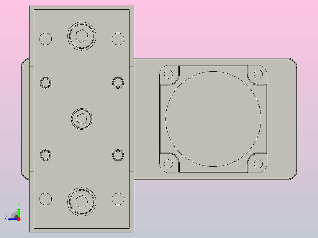 RKD40-200-P-DX-57步进-B3折返电动缸右视图