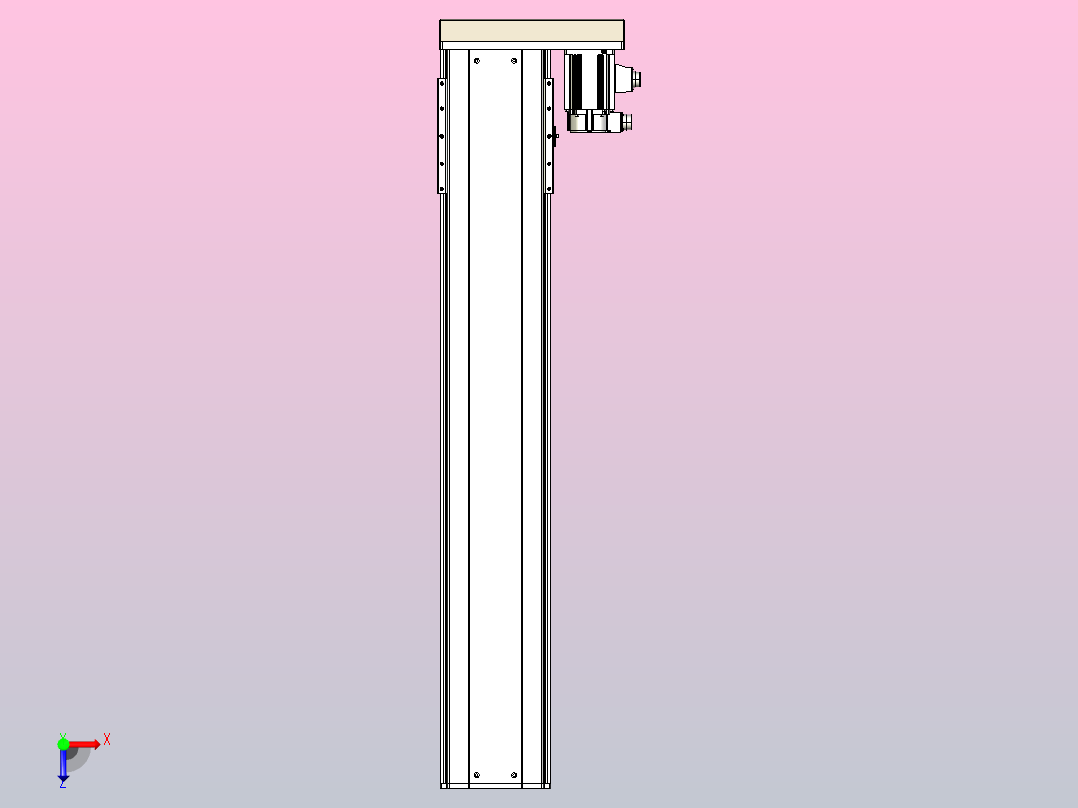 日规模组半封闭丝杆TPA-HNR-220D-3210C-L1100-ML-Y-P1K-N3俯视图