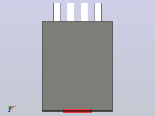 菲尼克斯通用继电器REL-IR-BL_L-230AC_4X21俯视缩略图
