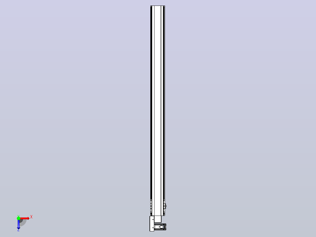 皮带直线轴半封闭可选导轨TPA-HNB-140D-120-L1800-ML-Y-P40-N3俯视图