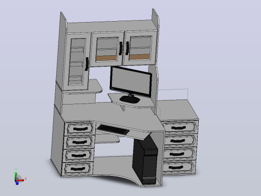 电脑桌和管道3D打印机