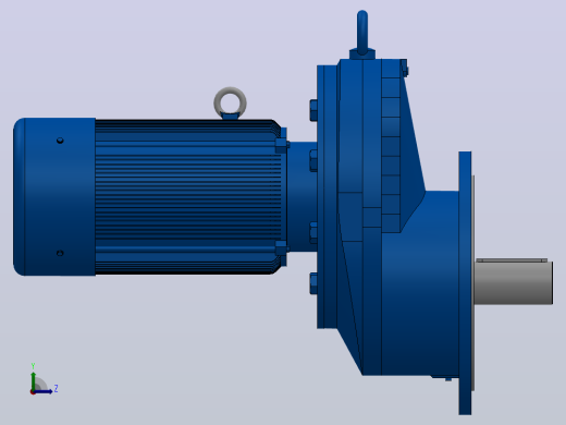 RXF157法兰轴伸式安装斜齿轮减速机RX157-Y15-4P-160L-M1-0°-Φ550左视缩略图