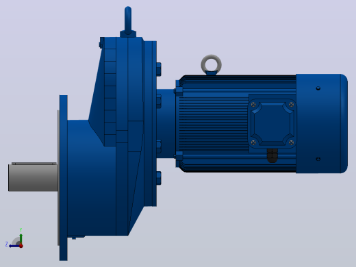 RXF157法兰轴伸式安装斜齿轮减速机RX157-Y15-4P-160L-M1-0°-Φ550右视缩略图