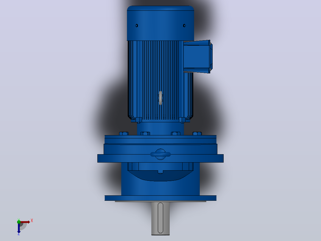 RXF157法兰轴伸式安装斜齿轮减速机RX157-Y15-4P-160L-M1-0°-Φ550俯视图