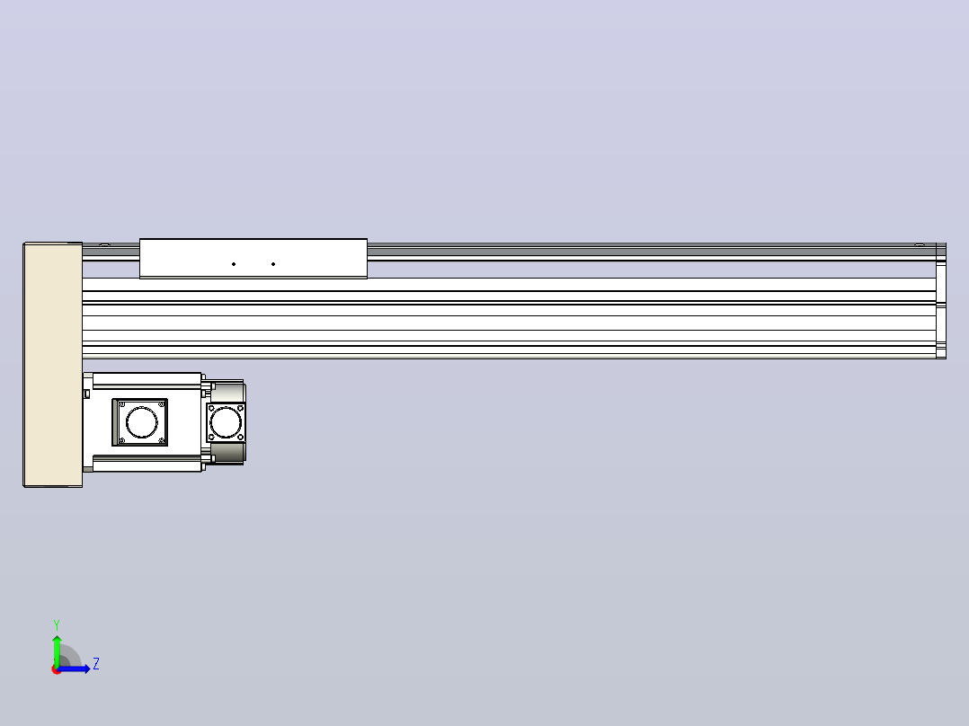日规模组半封闭丝杆TPA-HNR-220D-3210C-L500-MP-C-P1K-N3左视图