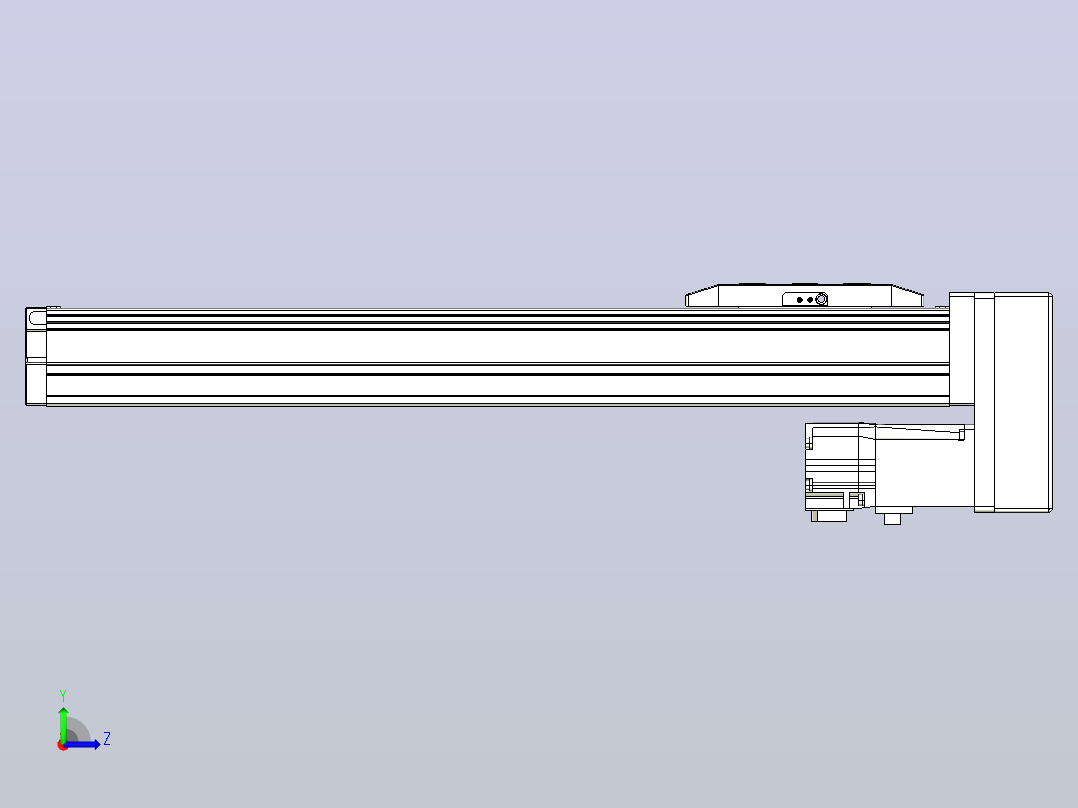 滚珠丝杠直线轴内置导轨TPA-GCR-50-1210C-L300-MP-M10-N3左视图