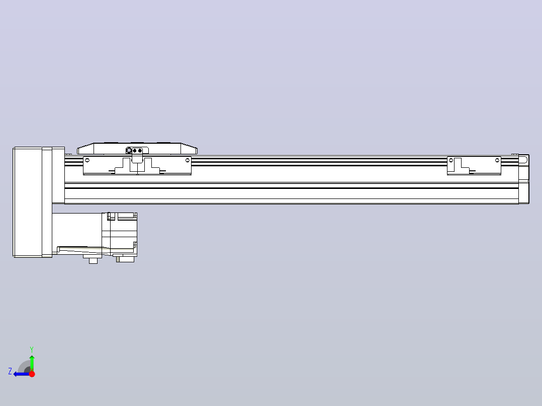 滚珠丝杠直线轴内置导轨TPA-GCR-50-1210C-L300-MP-M10-N3右视图
