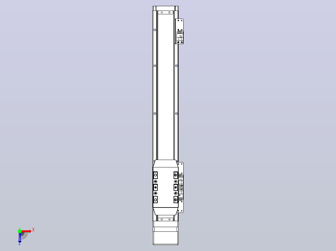 滚珠丝杠直线轴内置导轨TPA-GCR-50-1210C-L300-MP-M10-N3俯视图
