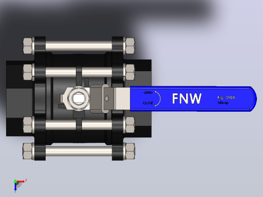 FNW-FNW311AM三片式内螺纹球阀俯视缩略图