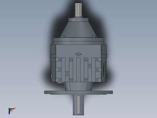 RFS137法兰轴伸式斜齿轮减速机[RFS137-7.59-M6-Φ550]俯视缩略图