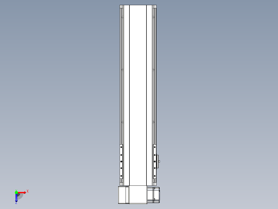 皮带直线轴半封闭可选导轨TPA-HNB-140D-120-L450-LP-C-P40-N3俯视图