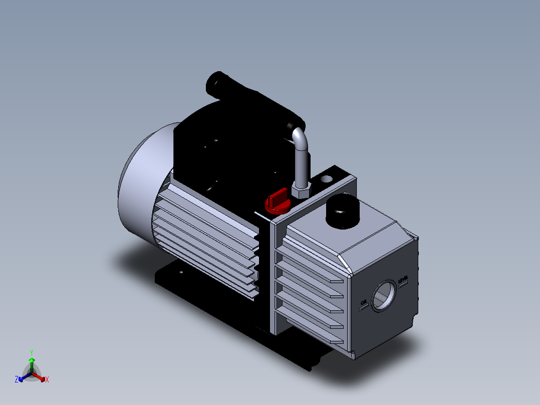 单级离心油泵正等轴测图