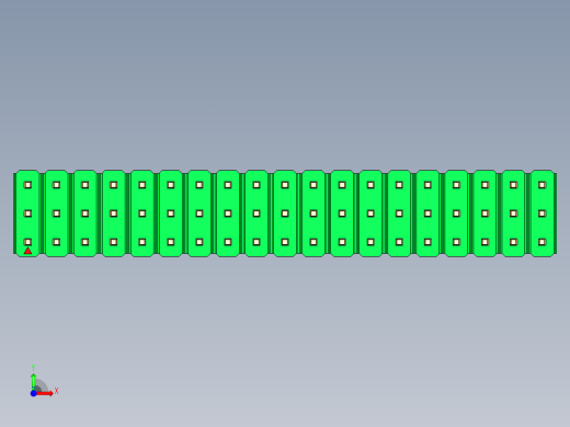 彩色公头100mil（2.54mm）系列-DS1021_green_3x19p_100mil_Type43_rev1.0前视缩略图