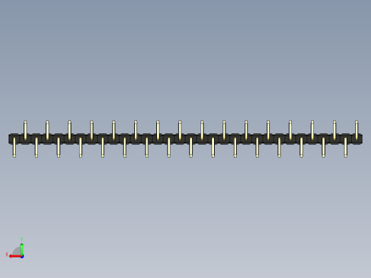 彩色公排针 100mil 2.54mm 系列-DS1022_black_32p_100mil_Type_SMT_R1_rev1.0后视缩略图