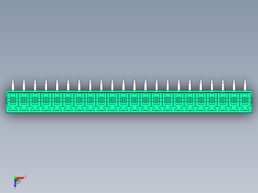 DEGSON 15EDG 系列 3.5mm 插拔式接线端子 FullPack-15EDGRC-3.5-22P-14-00AH俯视缩略图
