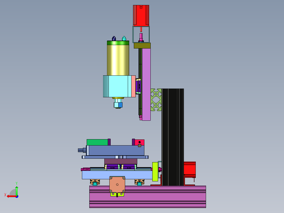 微调直线导轨修边机后视图