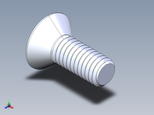 锥形内六角头螺钉-FHCS 0.375x 1.STEP