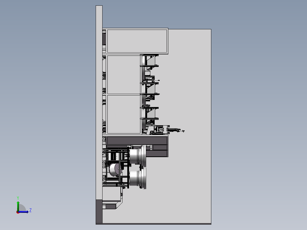 复杂自动组装线左视图