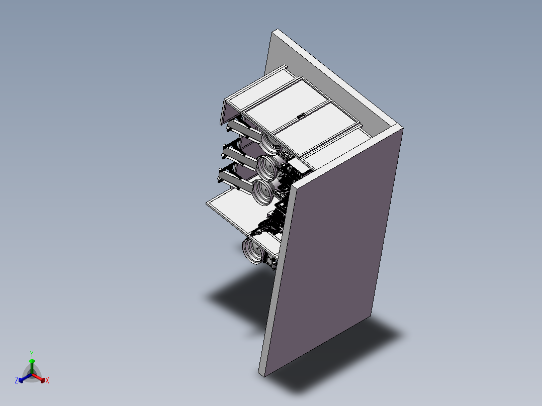 复杂自动组装线正等轴测图