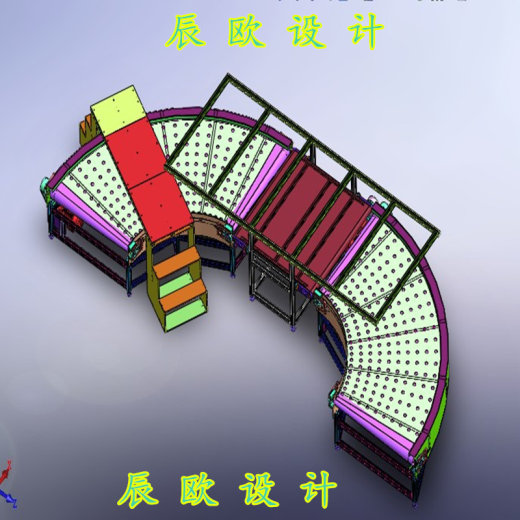 180度90度转弯皮带机3D图纸设计缩略图