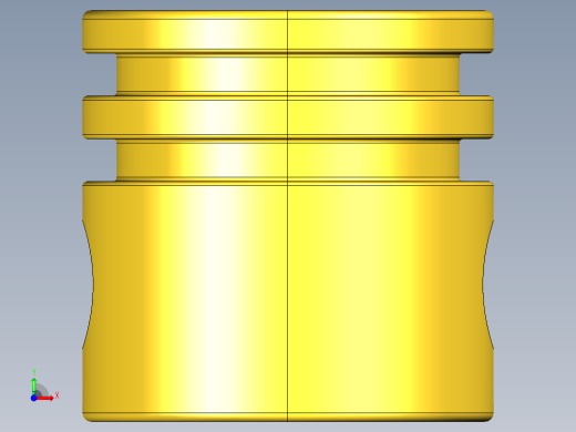 气缸电机-2851 Bright Yellow Technic Engine Piston Round前视缩略图