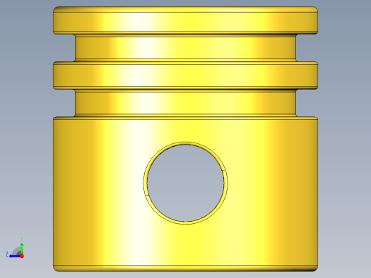 气缸电机-2851 Bright Yellow Technic Engine Piston Round右视缩略图